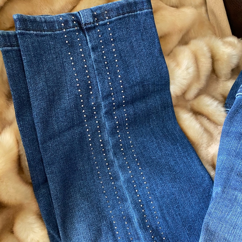 Studded high rise jegging